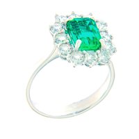 Anello Gazzola Gioielli Donna Contorno in Oro bianco Smeraldo 1.60 Ct AN-CONT8440 - AN-CONT8440